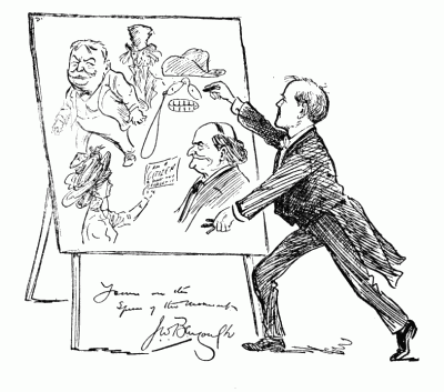 Canadian cartoonist in action