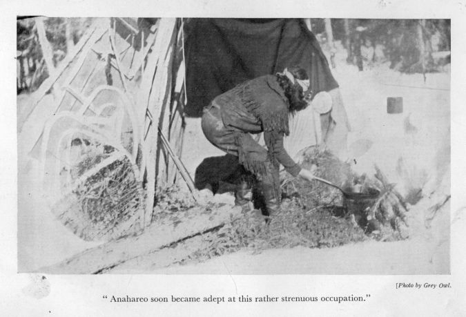 "Anahareo soon became adept at this rather strenuous occupation."